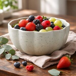*NEW* Green Speckled Pumpkin Ceramic Bowl